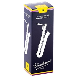 Vandoren Traditional #4 Baritone Saxophone Reeds - Box 5