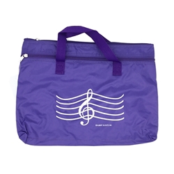 Aim Purple G Clef Double Zip Portfolio