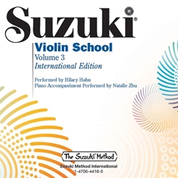 Alfred Suzuki Violin School Volume 3 International - CD Only  Hahn | Zhu