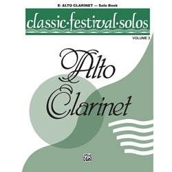 Alfred    Classic Festival Solos for E-Flat Alto Clarinet Volume 2 - Solo Book