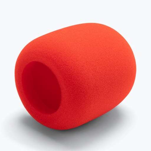 On Stage Red Foam Microphone Windscreen