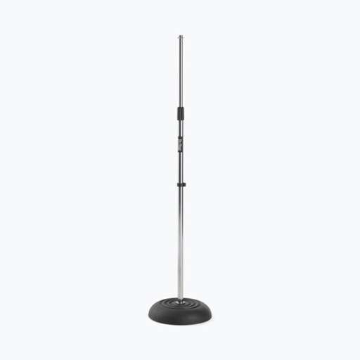 On Stage Chrome Microphone Stand Round Base