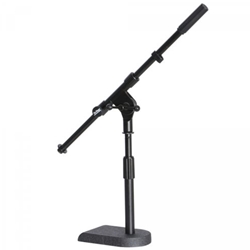 On Stage Black Low Profile Boom Desktop Microphone Stand