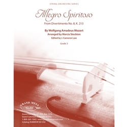 Grand Mesa Mozart W Stockton / Law  Allegro Spiritoso (from K213 Divertimento #8) - String Orchestra