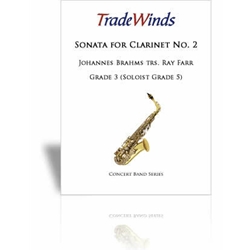 C Alan Brahms Farr R  Sonata #2 in E Flat for Clarinet and Band - Concert Band