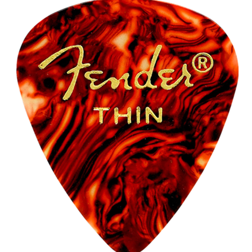 Fender 351 Shape Premium Celluloid Moto Picks Thin Shell 12 Pack