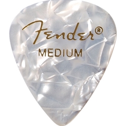 Fender 1980351805 Medium White Moto Picks 12 Pack