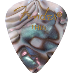 Fender 351 Shape Premium Celluloid Moto Picks Thin Abalone 12 Pack