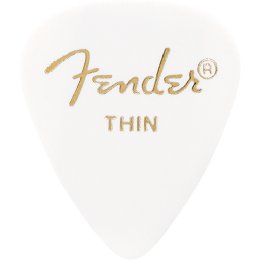 Fender 351 Shape Premium Celluloid Picks Thin White 12 Pack