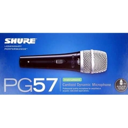 Shure PG57 Dynamic Microphone w/ XLR Cable, Bag, & Clip