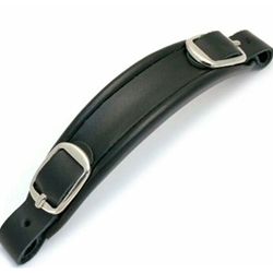 Trophy Black Leather Parallel Mount Instrument Case Handle