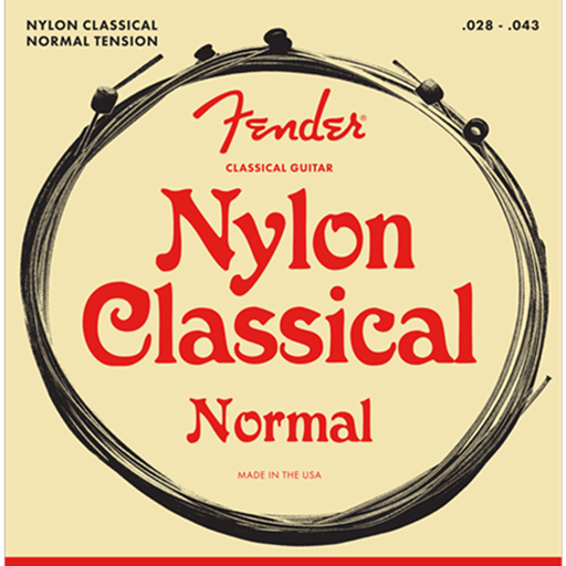 Fender Nylon Acoustic Guitar Strings 130 Clear/Silver Ball End Gauges .028-.043