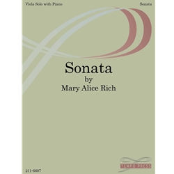Tempo Press Mary Alice Rich   Sonata - Viola Solo with Piano