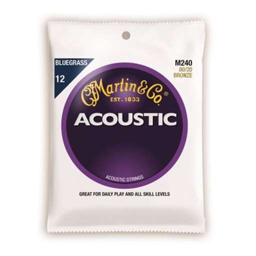 Martin M240 Medium Light Bluegrass Acoustic Guitar Strings