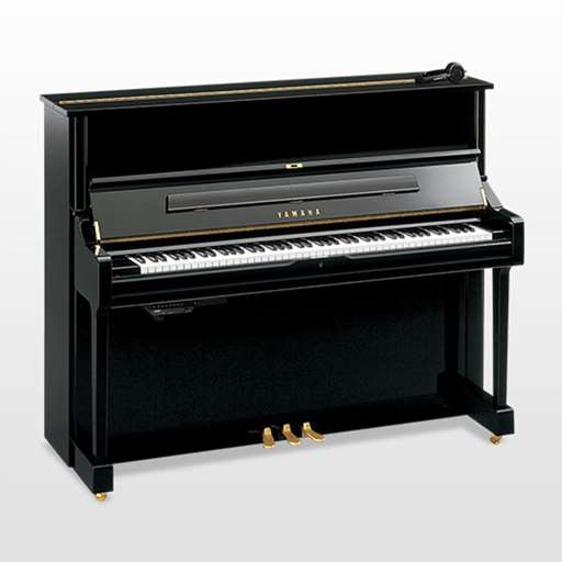 Yamaha U1SH2PE Silent Professional Collection Series 48" Acoustic Upright Piano With Bench, Polished Ebony