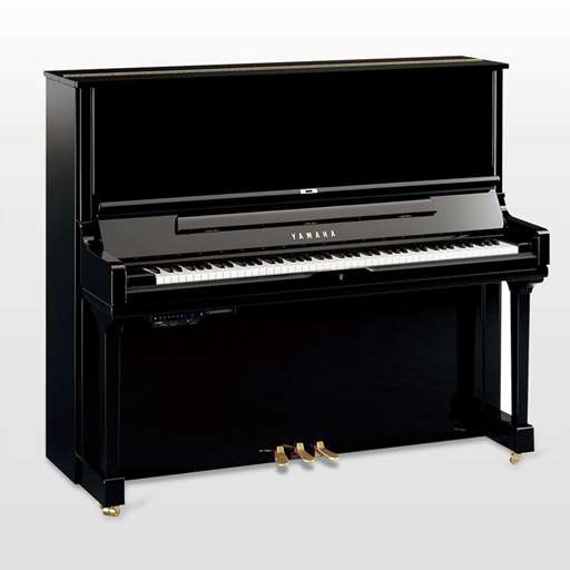 Yamaha YUS3PE Upright Professional Collection Series 52" Acoustic Upright Piano with Bench, Polished Ebony