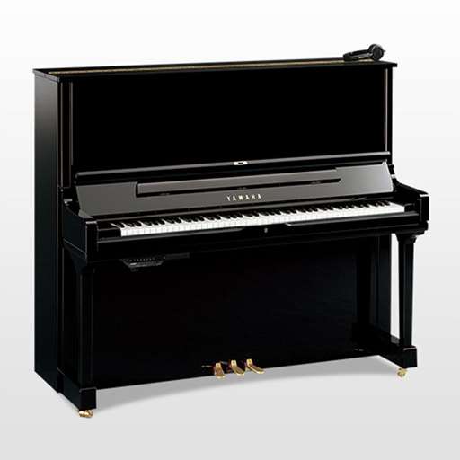 Yamaha YUS3PE Silent Upright Professional Collection Series 52" Acoustic Upright Piano with Bench, Polished Ebony