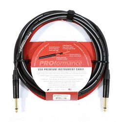 Rapco USAGTR 10' Black 18 Gauge Premium Instrument Cable