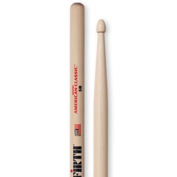 Vic Firth American Classic Hickory 5B Drumsticks, Wood Tip