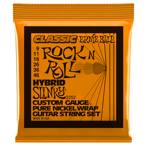 Ernie Ball Hybrid Slinky Classic Rock n Roll Electric Guitar Strings