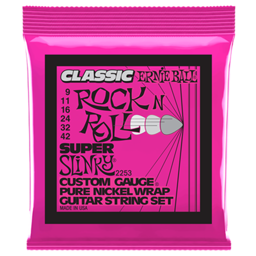 Ernie Ball Super Slinky Classic Rock n Roll Electric Guitar Strings
