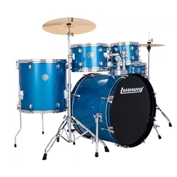 Ludwig Accent Drive 5 Piece Drum Set - Blue Sparkle