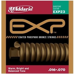D'Addario EXP23 Coated Phosphor Bronze Acoustic Baritone Guitar Strings
