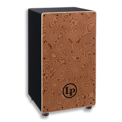 Latin Percussion Black Box Exotic Cajon with Figured Cerice Craftwood Soundboard