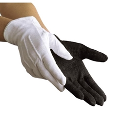 Dinkles Black Cotton Gloves Large