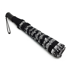 Aim Black Umbrella White Staff Music