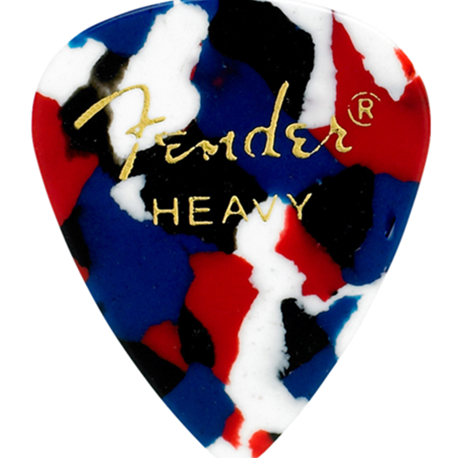 Fender 351 Shape Premium Celluloid Moto Picks Heavy Confetti, 12 Pack