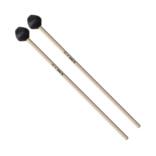 Vic Firth VFM188 Corpsmaster Multi-Application Series Hard Weighted Rubber Core Cord Vibraphone Mallets - Black