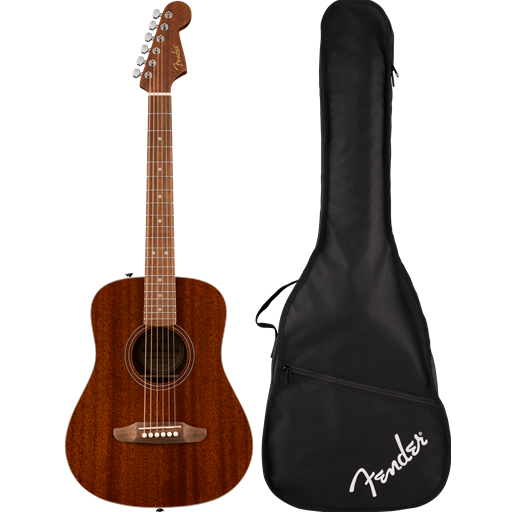 Fender California Stnadard Redondo Mini 3/4 Acoustic Guitar w/ Bag - Natural Sapele