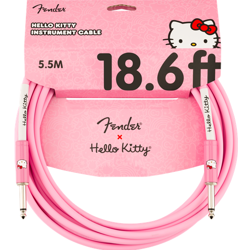 Fender 0990818156 18.6' Hello Kitty 1/4" Male - 1/4" Male Original Cable - Pink