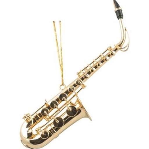 Aim Gifts 9200 Mini Alto Saxophone Gold Ornament - 4.5"