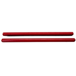 Rhythm Band  Pair 10" Red Rhythm Sticks, 1 Fluted, 1 Plain