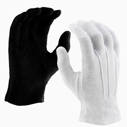 G&S GL-WSGL Large White Sure-Grip Cotton Gloves