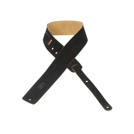 Levy's Black Leather Suede Guitar Strap