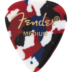 Fender 351 Shape Premium Celluloid Moto Picks Medium Confetti, 12 Pack