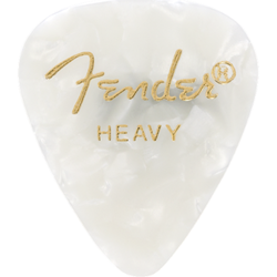 Fender 351 Shape Premium Celluloid Moto Picks Heavy White, 12 Pack