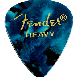 Fender 351 Shape Premium Celluloid Moto Picks Heavy Ocean Turquoise, 12 Pack