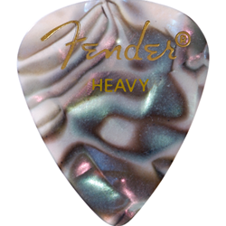 Fender 351 Shape Premium Celluloid Moto Picks Heavy Abalone, 12 Pack