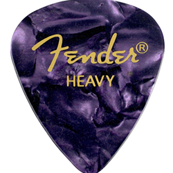 Fender 351 Shape Premium Celluloid Moto Picks Heavy Purple, 12 Pack