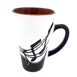 Aim 16oz Latte Ceramic Mug Music Motif