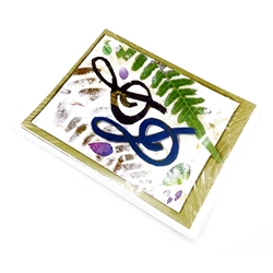 Music Treasures G-Clef Collage Fern Note Cards 8 pack
