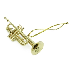 Music Treasures Gold Trumpet Ornament