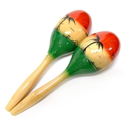 Trophy Pair Color Wood Maracas