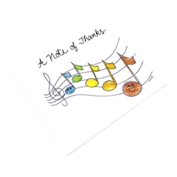 Music Treasures Happy Notes "A Note of Thanks" Notecards 8 pack