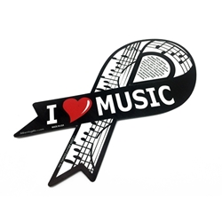 Aim I Love Music Ribbon Magnet