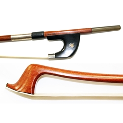 Arcos Brasil 3/4 German Bass Bow Permanbuco Nickel Mounted